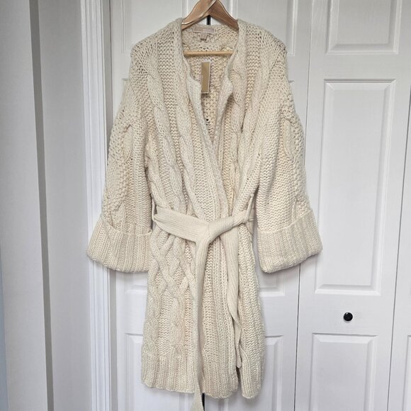 NWT MICHAEL KORS Cable-Knit Oversized Cardigan - Picture 7 of 12